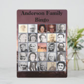 Wiedersehen-Einladung und Foto-Bingokarte (Stehend Vorderseite)