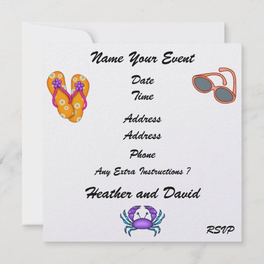 Wiedersehen - Einladung zum Strand - SRF (Rückseite)