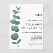 Wiedersehen Einladung zur Eukalyptus-Familie Postk Postkarte (Vorderseite)