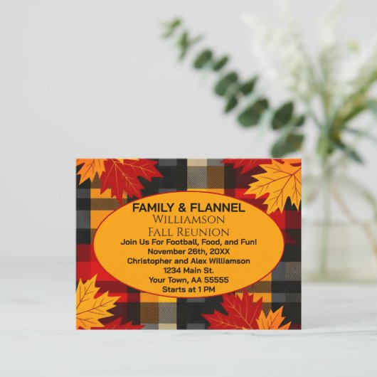 Wiedersehen - Einladung zur Postkarte für Familie (Stehend Vorderseite)