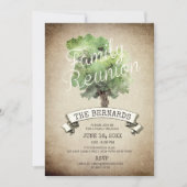 Wiedersehen Einladung zur Vintagen Familie von Was (Vorderseite)