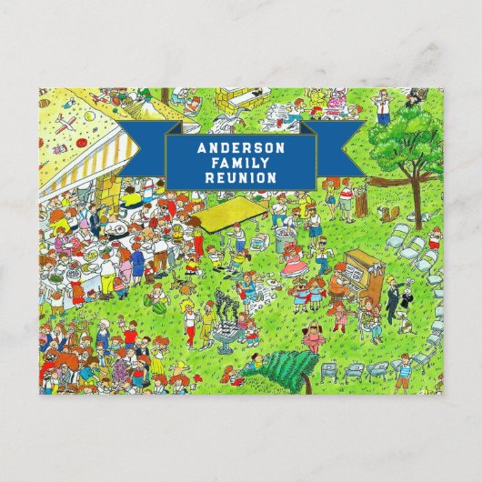 Wiedersehen-Einladungen Ankündigungspostkarte (Vorderseite)