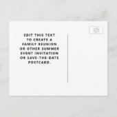 Wiedersehen-Einladungen Ankündigungspostkarte (Rückseite)