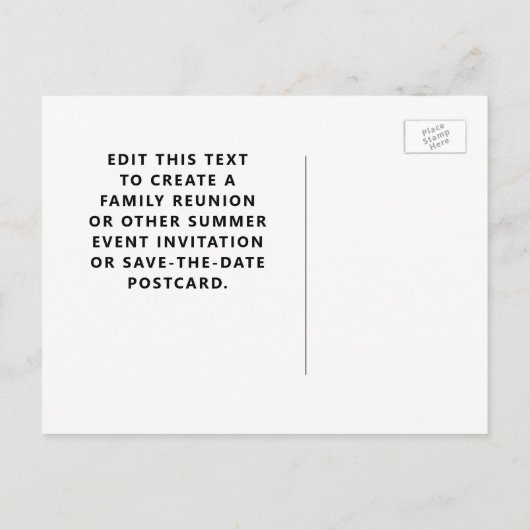 Wiedersehen-Einladungen Ankündigungspostkarte (Rückseite)