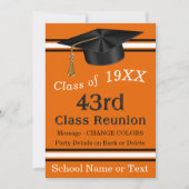 Wiedersehen-Einladungen der 43. Klasse, Orange, Bl Einladung (Vorderseite)