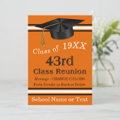 Wiedersehen-Einladungen der 43. Klasse, Orange, Bl Einladung (Stehend Vorderseite)