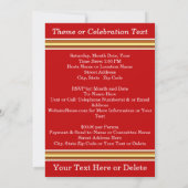 Wiedersehen Einladungen der 50. Klasse in Rot, Wei (Rückseite)