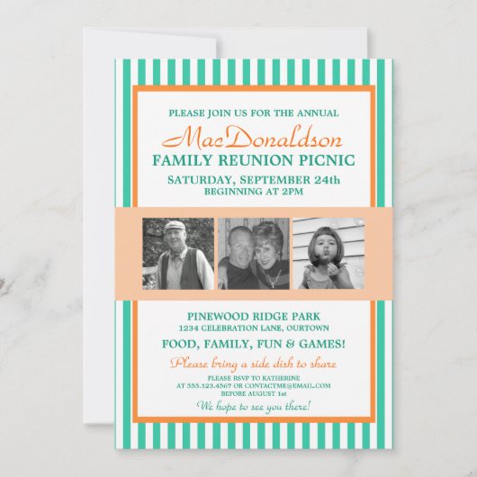 Wiedersehen-Einladungen für Fotovorlagen Einladung (Vorderseite)