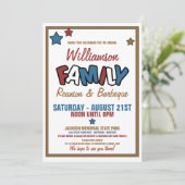 Wiedersehen-Einladungen für Fun Family Einladung (Stehend Vorderseite)