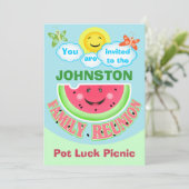 Wiedersehen / Einladungen im Sommer B-B-Q (Stehend Vorderseite)