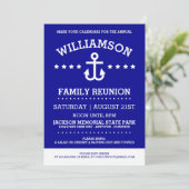 Wiedersehen-Einladungen zu Nautical Theme Family Einladung (Stehend Vorderseite)