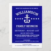 Wiedersehen-Einladungen zu Nautical Theme Family Einladung (Vorne/Hinten)