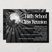 Wiedersehen Einladungen zur Black Disco Ball Class (Vorne/Hinten)