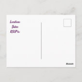 Wiedersehen Einladungsbrief M Monogramm Postkarte (Rückseite)