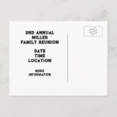 Wiedersehen Einladungspostkarte (Rückseite)