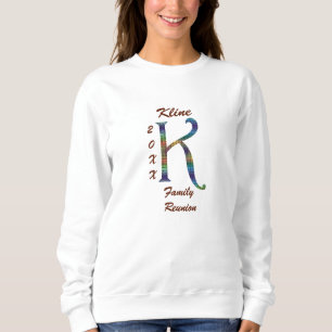 Wiedersehen Einzigartiger Farbbrief K Monogramm Sweatshirt