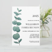 Wiedersehen Elegant Eukalyptus Einladung (Stehend Vorderseite)