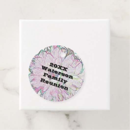 Wiedersehen Event Line Sketch Artistic Blume Geschenkanhänger (Beispiel)