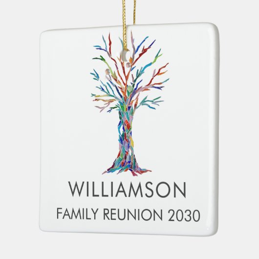 Wiedersehen-Familienbaum für personalisierte Keramikornament (Links)