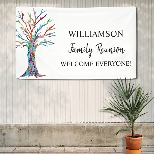 Wiedersehen Family Tree Begrüßungsbanner Banner