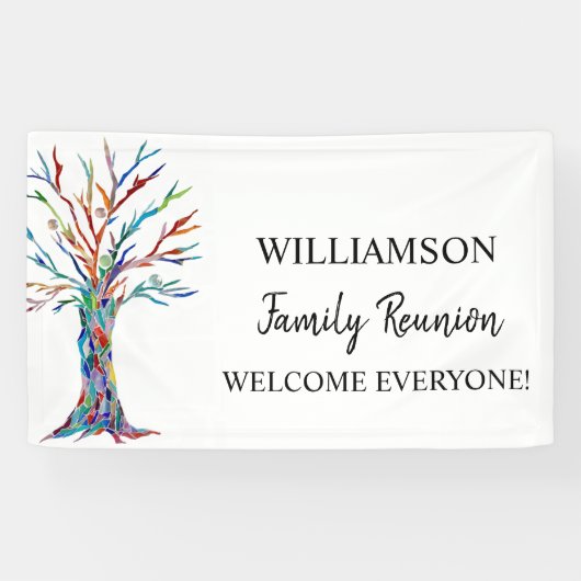 Wiedersehen Family Tree Begrüßungsbanner Banner (Horizontal)