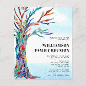 Wiedersehen Family Tree Einladung der Haushaltsfam (Vorderseite)