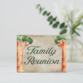 Wiedersehen Family Tree Einladung Postkarte (Stehend Vorderseite)