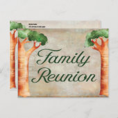 Wiedersehen Family Tree Einladung Postkarte (Vorne/Hinten)