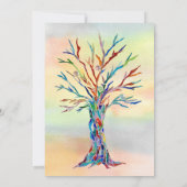 Wiedersehen Family Tree - farbenfrohe Einladung (Rückseite)