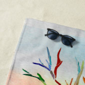 Wiedersehen Family Tree Wasserfarbe Strandtuch (Beispiel)