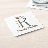 Wiedersehen-Farbiger Mosaikbrief K Monogram Untersetzer (angewinkelt)