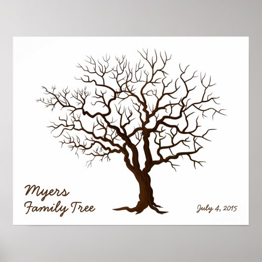 Wiedersehen Finger Print Tree (Matte) Poster (Vorne)