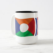 Wiedersehen Flag-Tasse Zweifarbige Tasse (Vorderseite Links)