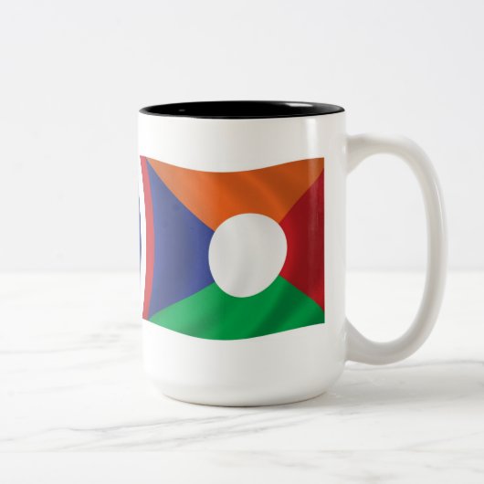 Wiedersehen Flag-Tasse Zweifarbige Tasse (Rechts)