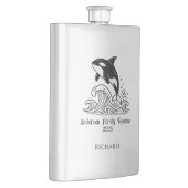 Wiedersehen-Flasche für Minimalistische Wale Flachmann (Rechts)