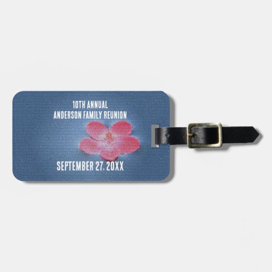 Wiedersehen Floral Annual Summer Vacation Gepäckanhänger (Vorderseite horizontal)