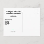 Wiedersehen Floral Jährlicher Urlaub Einladung (Rückseite)