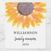 Wiedersehen Floral Weinetikett (Einzelnes Label)