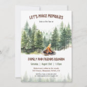 Wiedersehen Forest Campfire Einladung (Vorderseite)