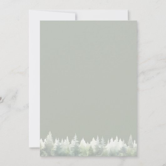 Wiedersehen Forest Campfire Einladung (Rückseite)