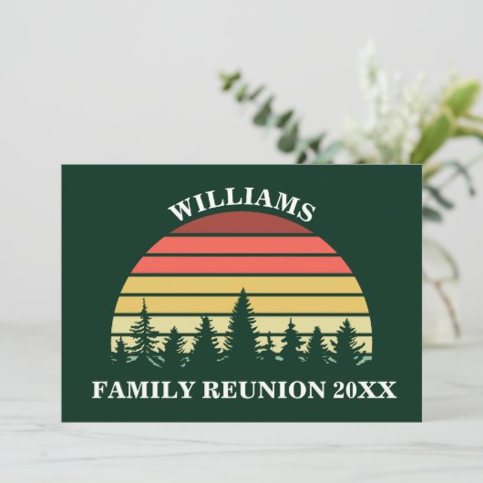 Wiedersehen Forest der Frühjahrsfamilie - kundensp Einladung (Stehend Vorderseite)