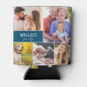 Wiedersehen Foto Collage Individuelle Name Blue Dosenkühler (Vorderseite)