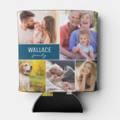 Wiedersehen Foto Collage Individuelle Name Blue Dosenkühler (Rückseite)