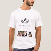 Wiedersehen-Foto-Collage-Monogramm T-Shirt (Vorderseite)