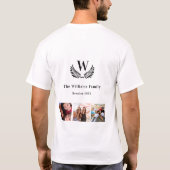 Wiedersehen-Foto-Collage-Monogramm T-Shirt (Rückseite)