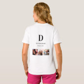 Wiedersehen-Foto-Collage Monogramm T-Shirt (Schwarz voll)
