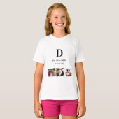 Wiedersehen-Foto-Collage Monogramm T-Shirt (Vorne ganz)
