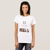 Wiedersehen-Foto-Collage-Monogramm T-Shirt (Vorne ganz)