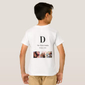 Wiedersehen-Foto-Collage-Monogramm T-Shirt (Schwarz voll)
