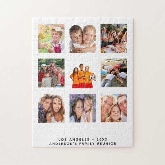 Wiedersehen-Foto-Familientext-Namen Puzzle (Vertikal)